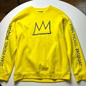 Iconic Forever 21 size L Jean- Michel Basquiat yellow sweatshirt never worn